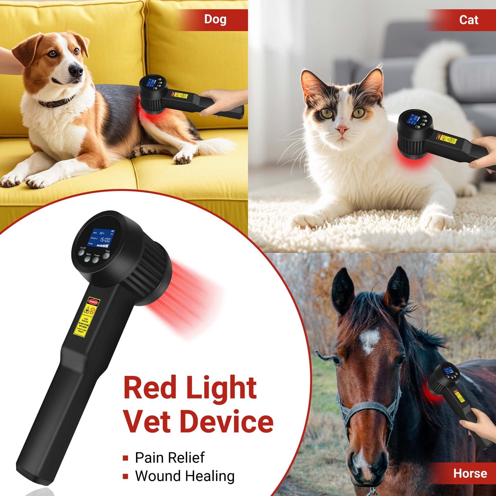 5000mW Photobiomodulation Cold Laser Device 808nm 905nm Horse Body Pain Relief