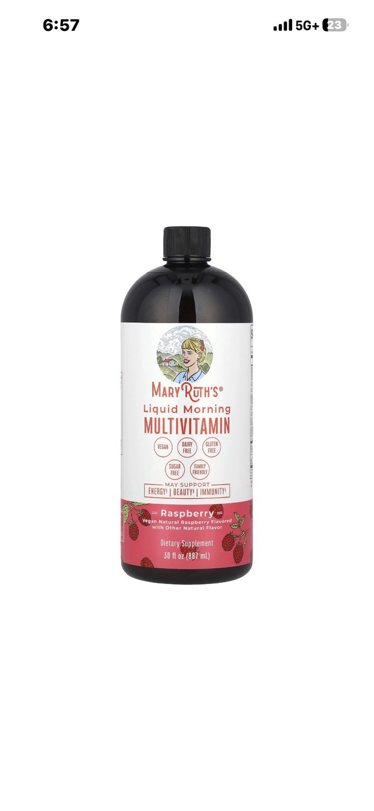 Liquid Morning Multivitamin, Raspberry, 30 fl oz (887 ml)