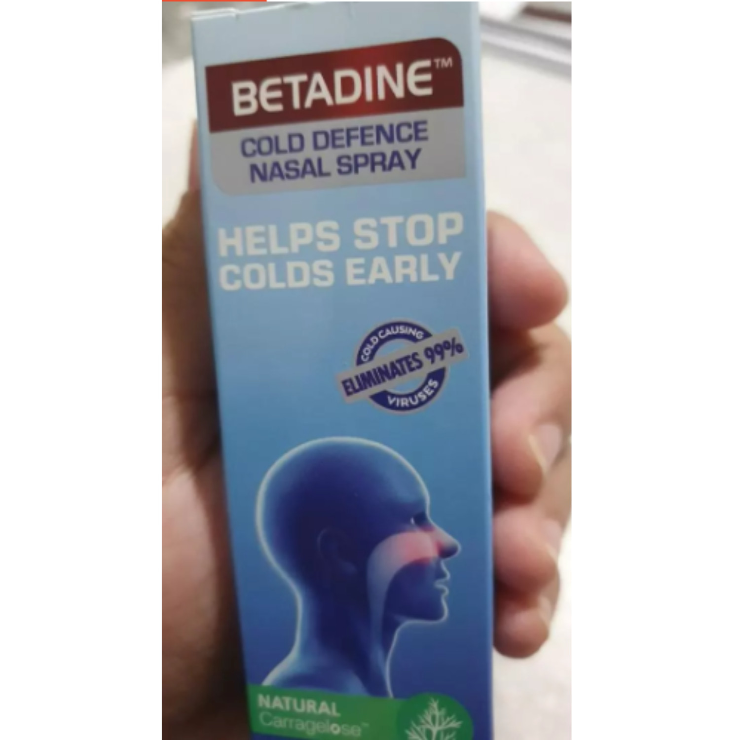 2 pack BETADINE Adult Cold Defence Nasal Spray 20ml Helps Stop Colds Early