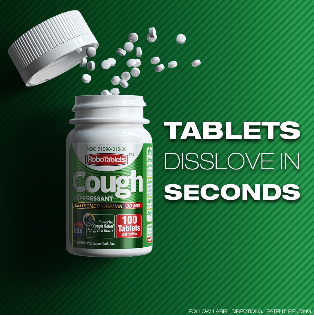 9 PACK Cough Suppressant 100 Tablets 30mg Dextromethorphan