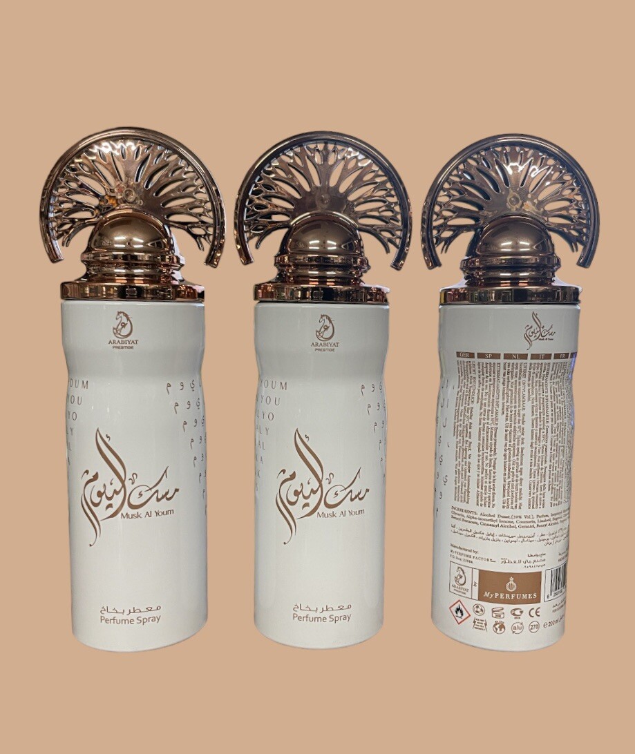 Arabiyat Prestige Musk Al Youm Perfume Spray ( 3 Bottles ) 200 ML Each