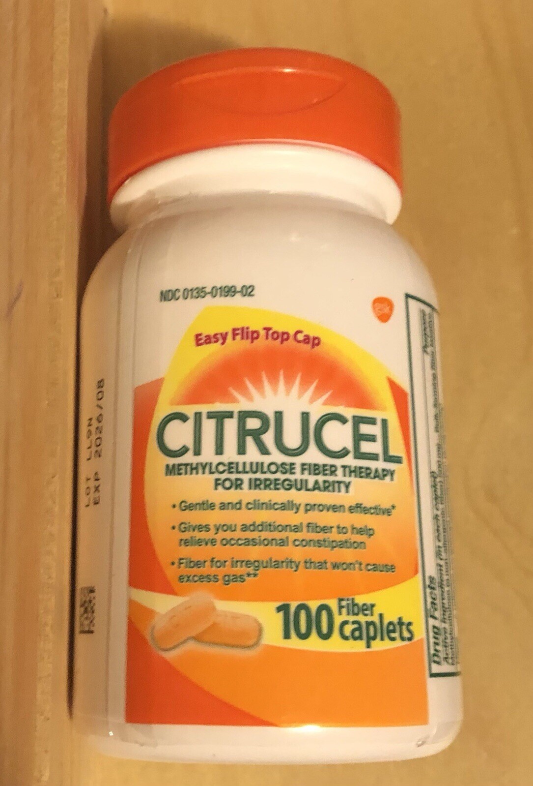 CITRUCEL Fiber Therapy Occasional Constipation Relief 100 Caplets EXP 03/2027