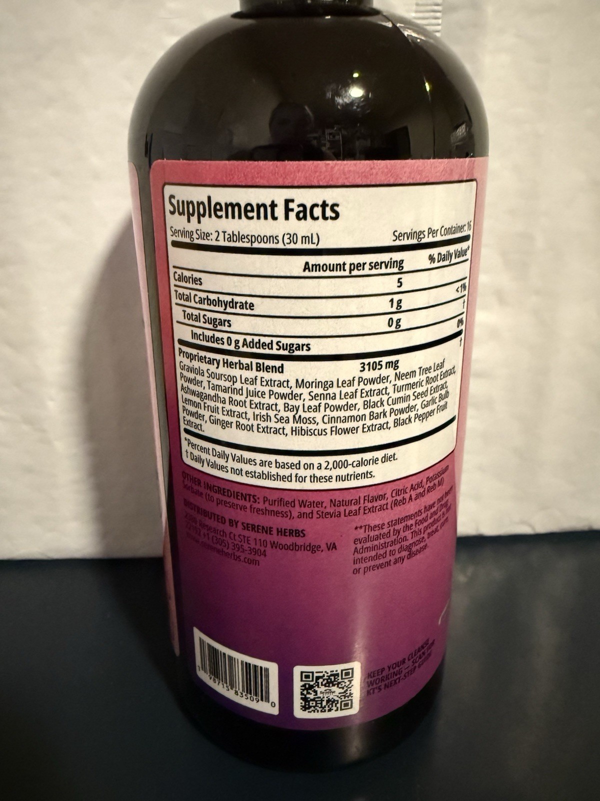 Serene Herbs Exotic Soursop Bitters 16 fl oz Mixed Berries 03/2028 FREE SHIP