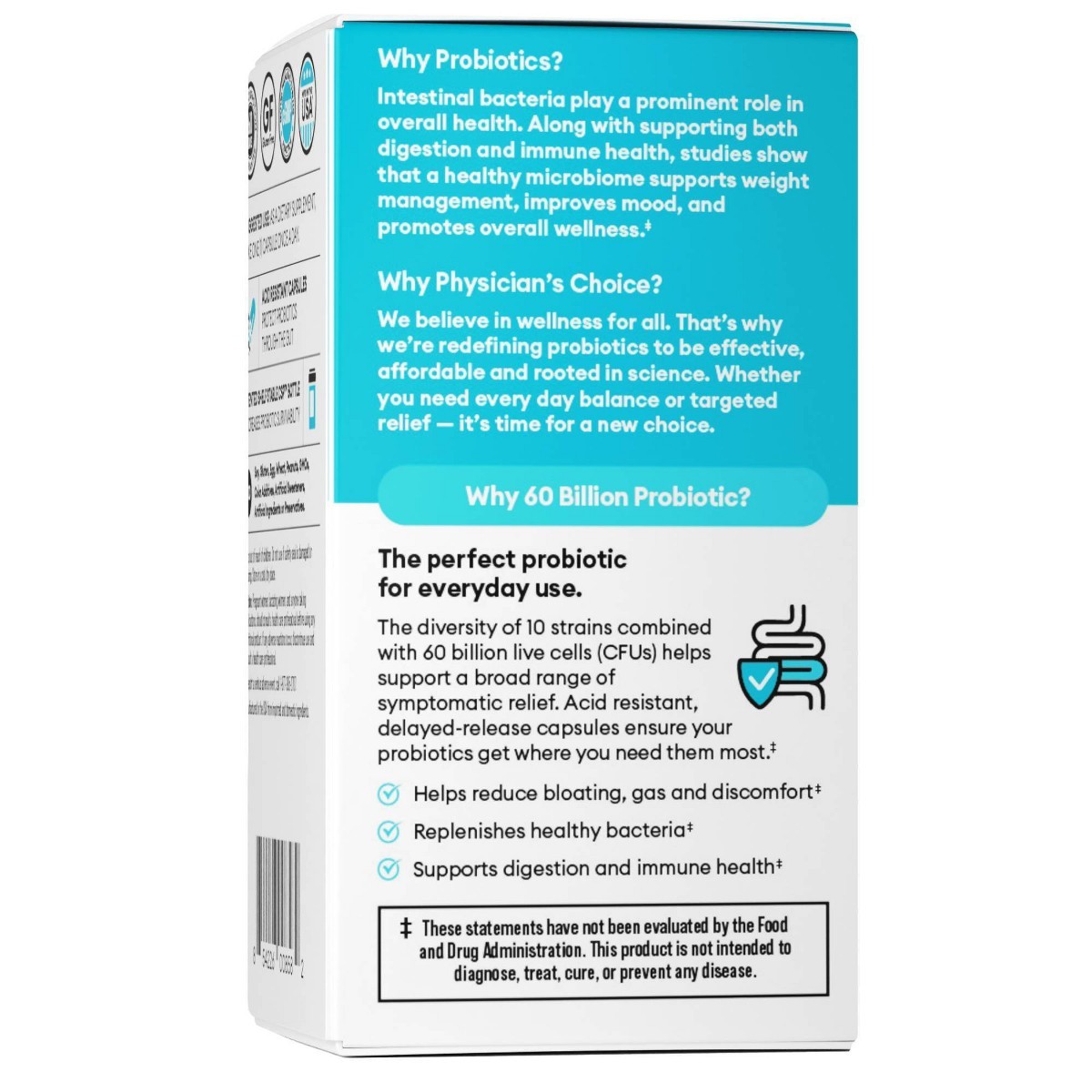 Physician’s Choice 60 Billion Probiotic with Prebiotic Capsules – 30ct