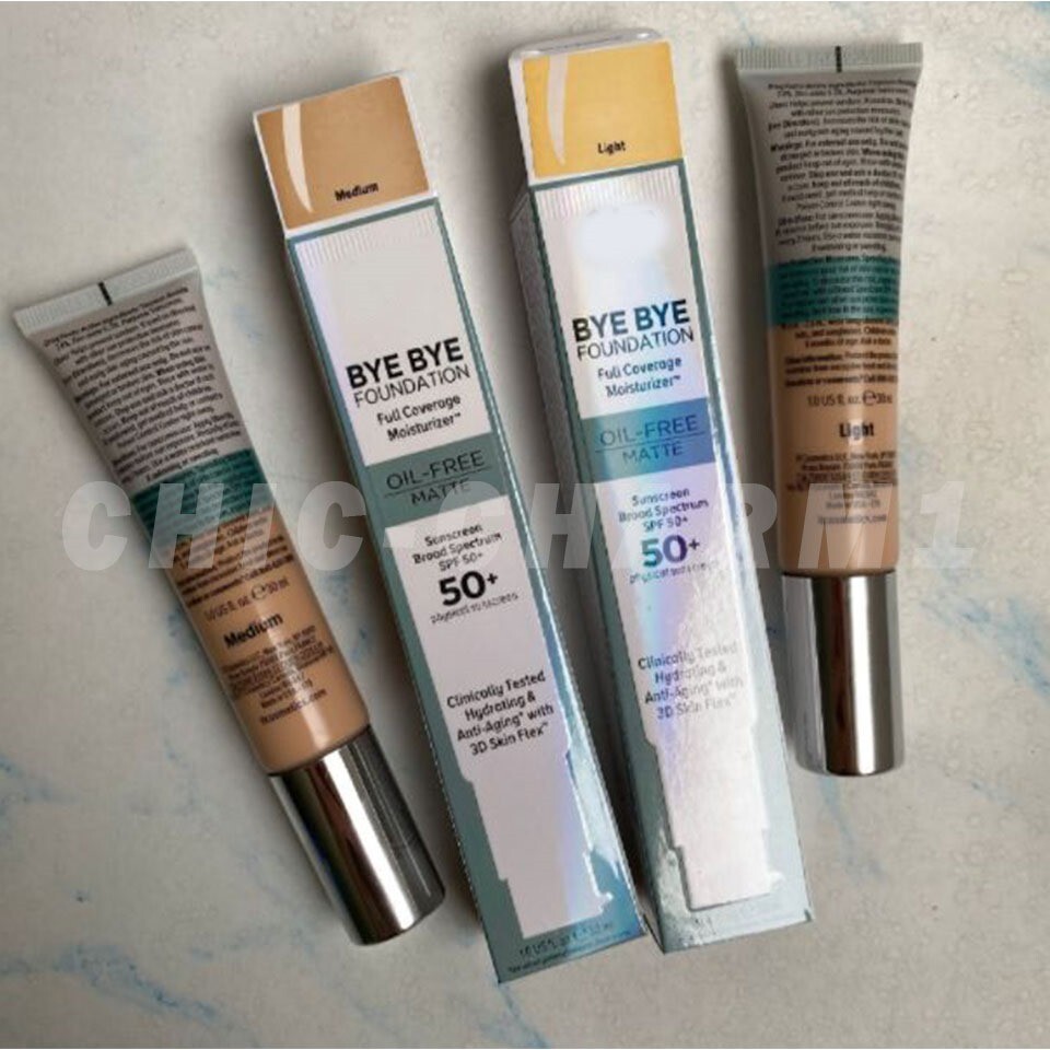 IT Cosmetics Bye Bye Foundation -Full Coverage Moisturizer 50 SPF- Free Shipping