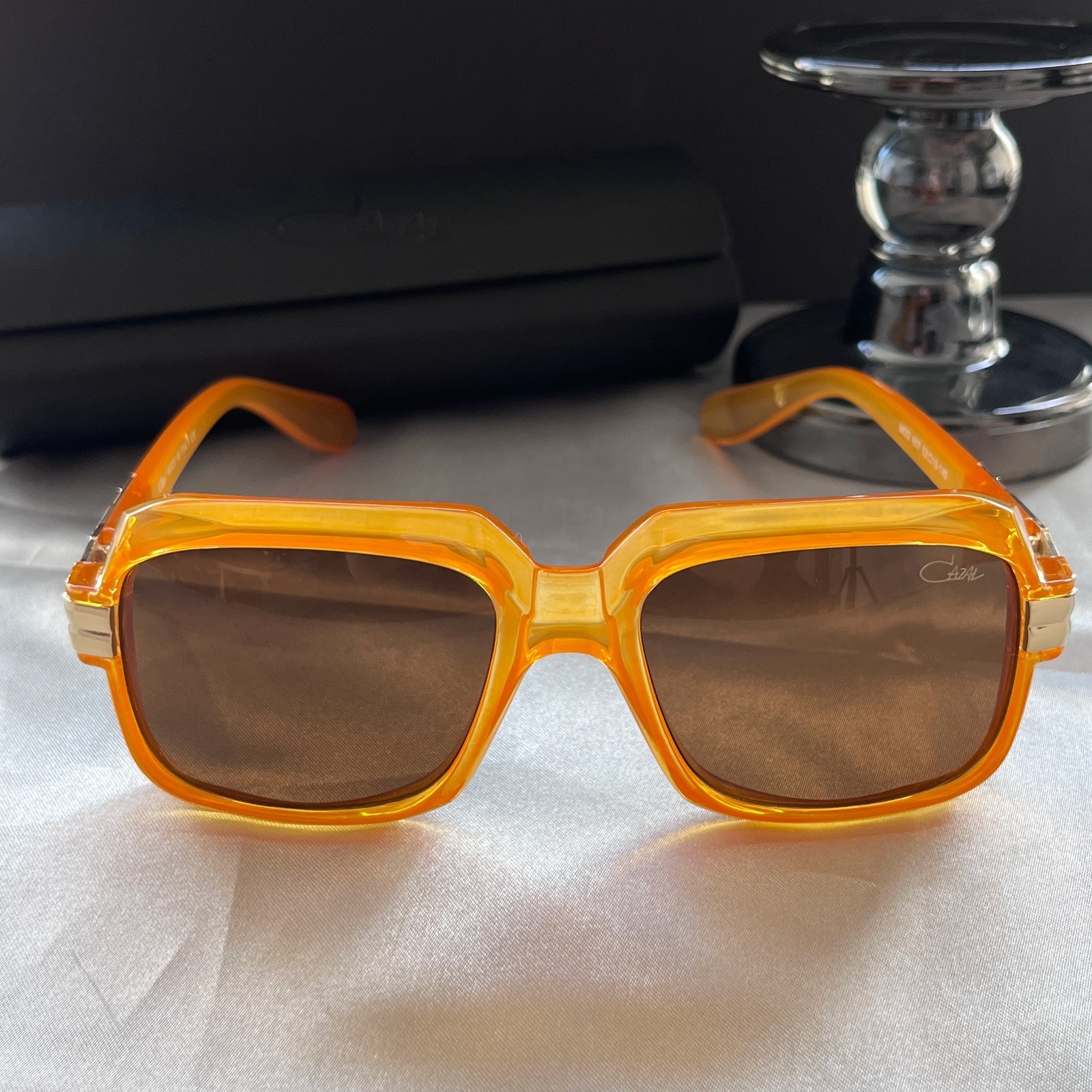 CAZA* LEGENDS Sunglasses Orange Frame Brown Lens Unisex Eyewear Hiphop Z1