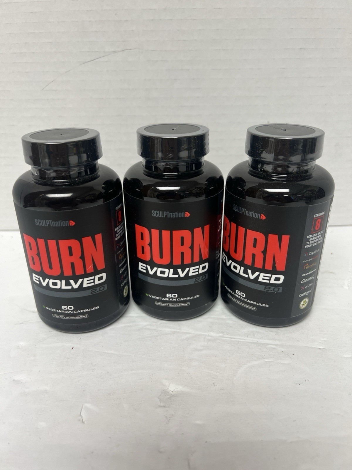 lot of 3 Sculptnation BURN EVOLVED 2.0 Fat Loss Supplement , 180 Capsules