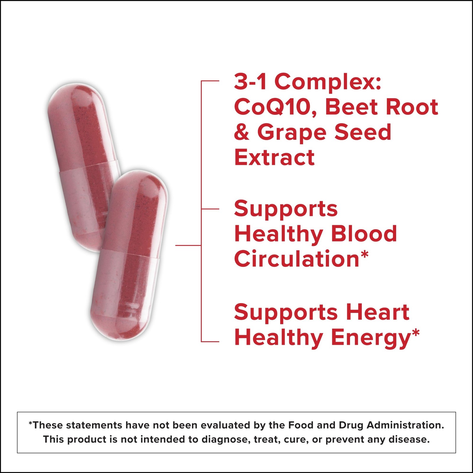 Qunol Blood Pressure Support, 3 in 1 Beets + CoQ10 + Grape Extract, Beet Root…