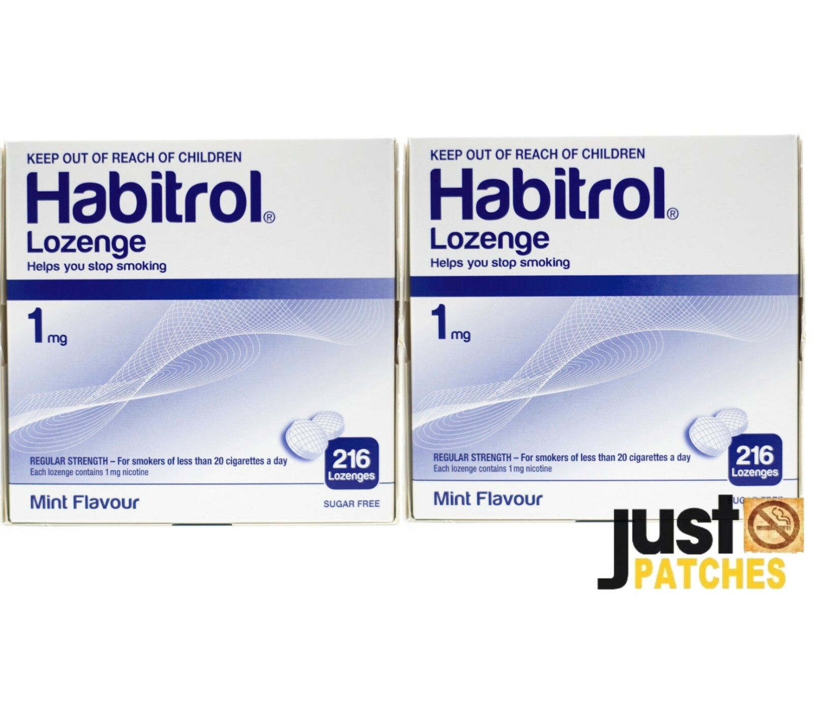 Habitrol Nicotine Lozenge 1mg MINT (432 total pieces, 2 boxes) NEW 01/2026