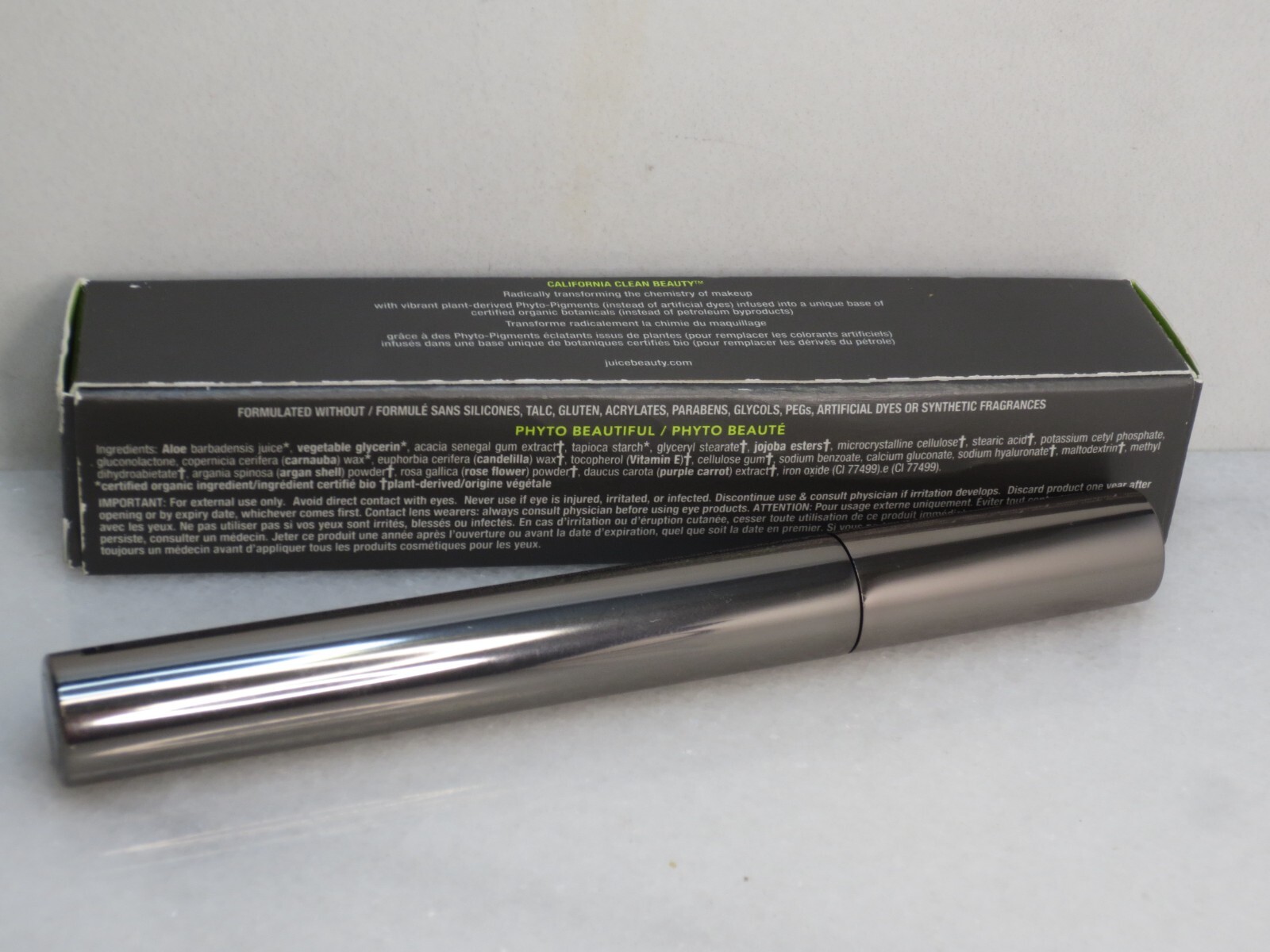 JUICE BEAUTY PHYTO PIGMENT ULTRA NATURAL MASCARA 01 BLACK NOIR 0.3 OZ LOT OF 2