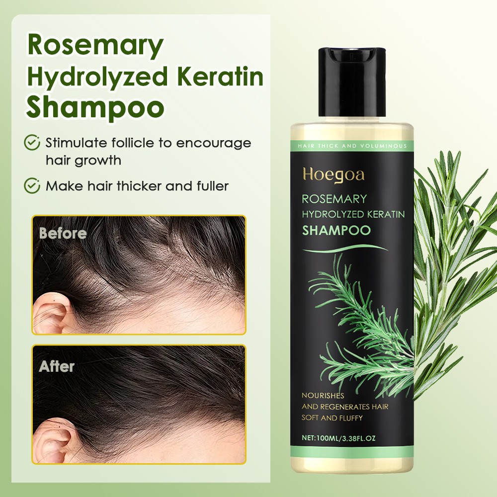3PCS Organic Rosemary Hair Growth Shampoo for Natural Thickening & Strengthening
