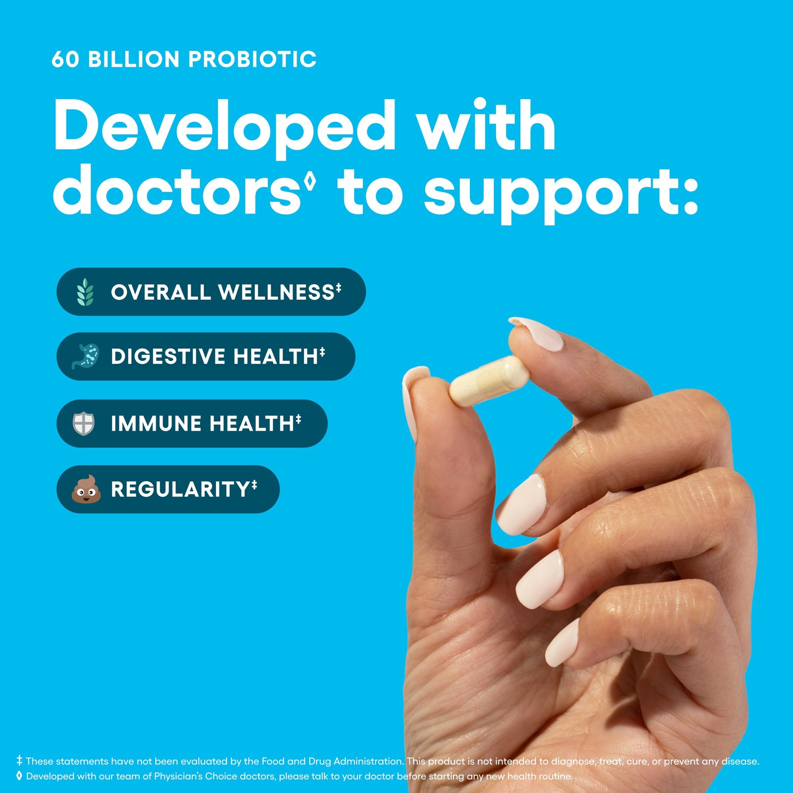 Physician’s CHOICE Probiotics 60 Billion CFU – 10 30 Count (Pack of 1), No