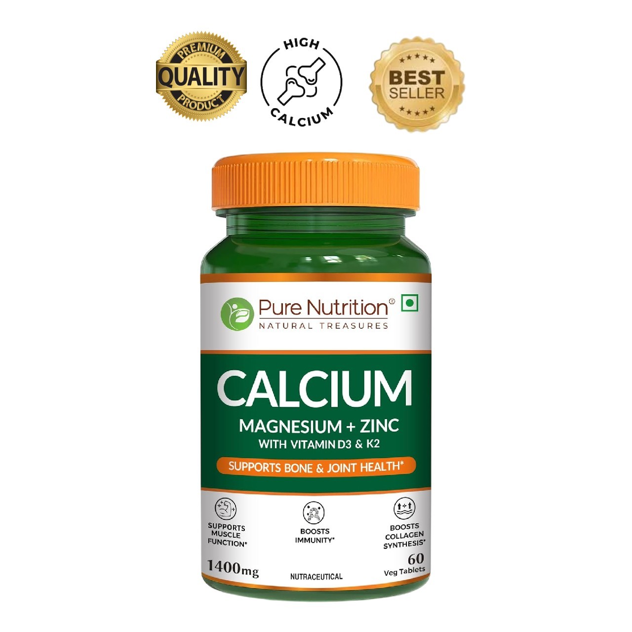 Pure Nutri.tion Calcium Citrate D3 K2 Tablets 60 Ct