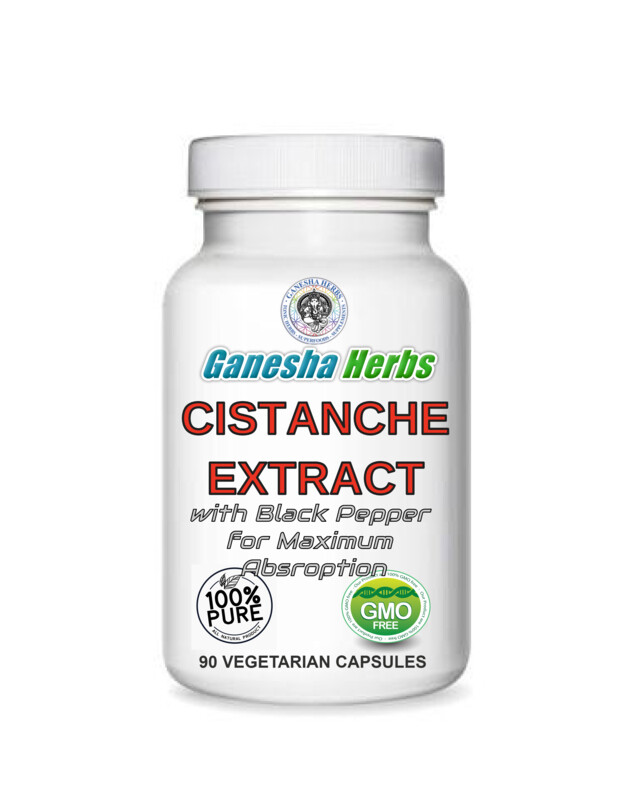 Organic CISTANCHE TUBULOSA High Potency 20:1 extract 90 Capsules NEW BATCH!