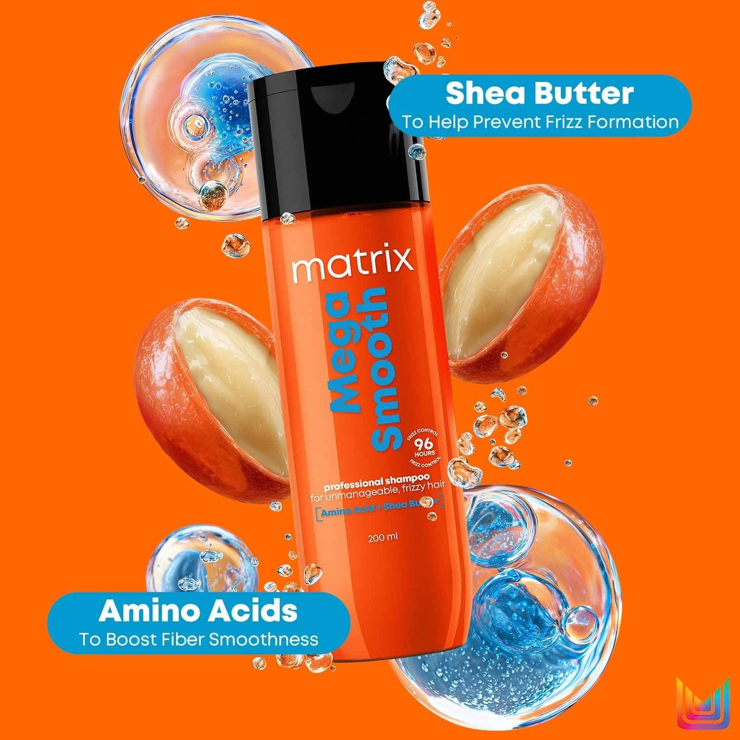 Matrix Mega Smooth Professional Shampoo with Shea Butter & Amino Acids 200ml
