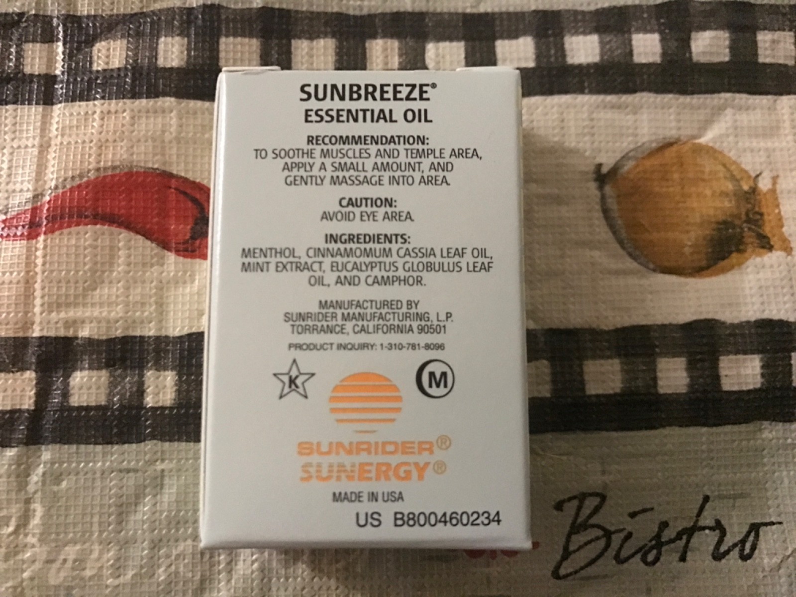 1 Bottle Sunrider Sunbreeze Essential Oil 0.17fl.oz Pain Relief Muscle