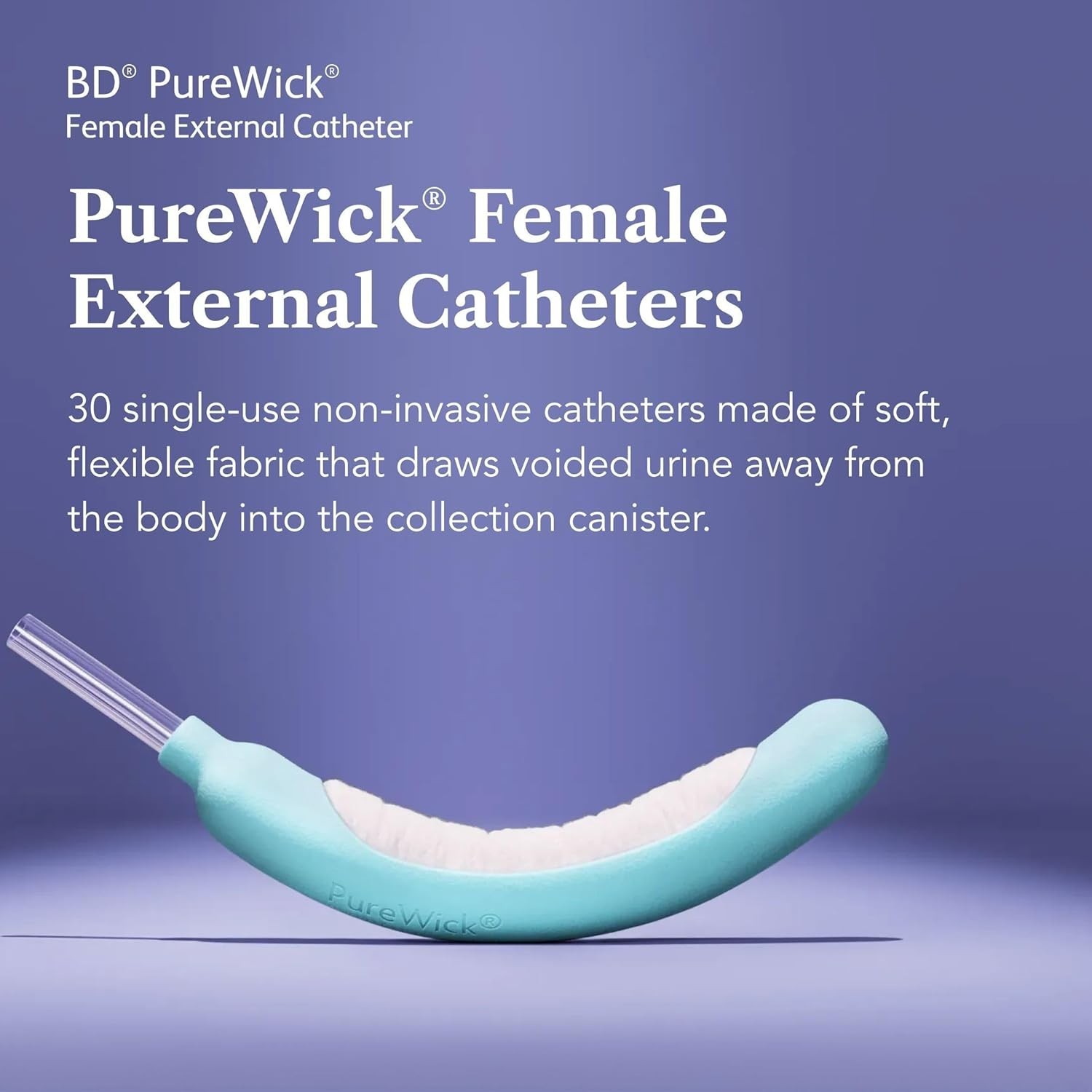 Disposable Female External Catheters Box of 30 Non-Invasive Urinary Incontinence