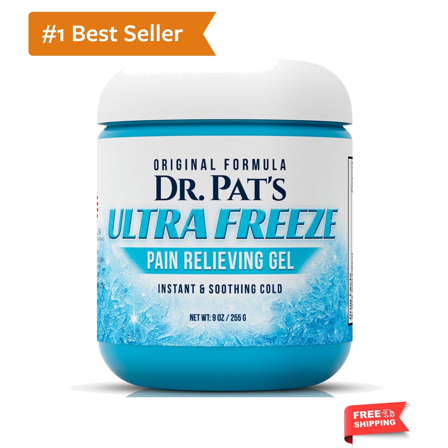 Dr Pat’s Pain Relief Cream 9oz – Muscle Rub Gel for Arthritis, Neuropathy, Fo…