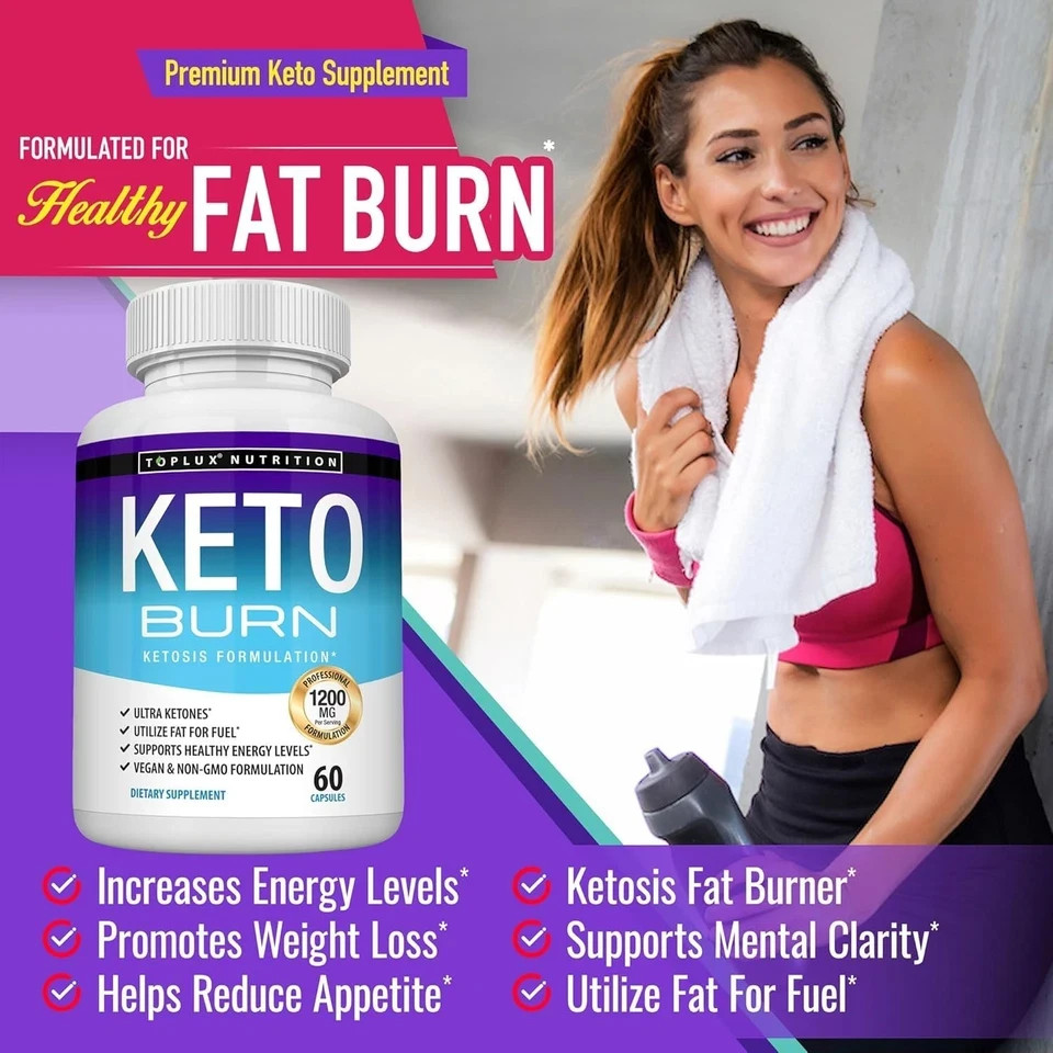 Toplux Keto Burn Pills Ketosis Weight Loss – 2400 Mg Ultra Advanced Natural