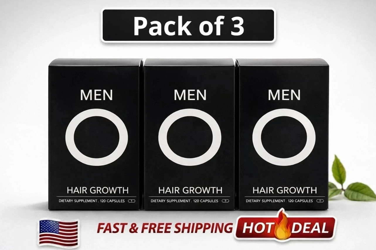 Pack Of 3 Men’s Hair Growth Total 360 Capsules Exp 2027 Ship From USA