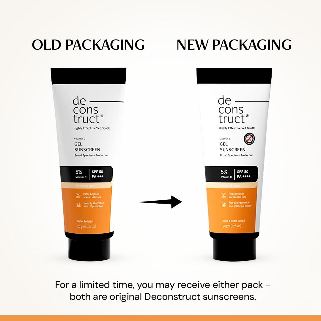 Deconstruct 5% Vitamin C Gel Sunscreen SPF 50 PA++++ 50g Lightweight