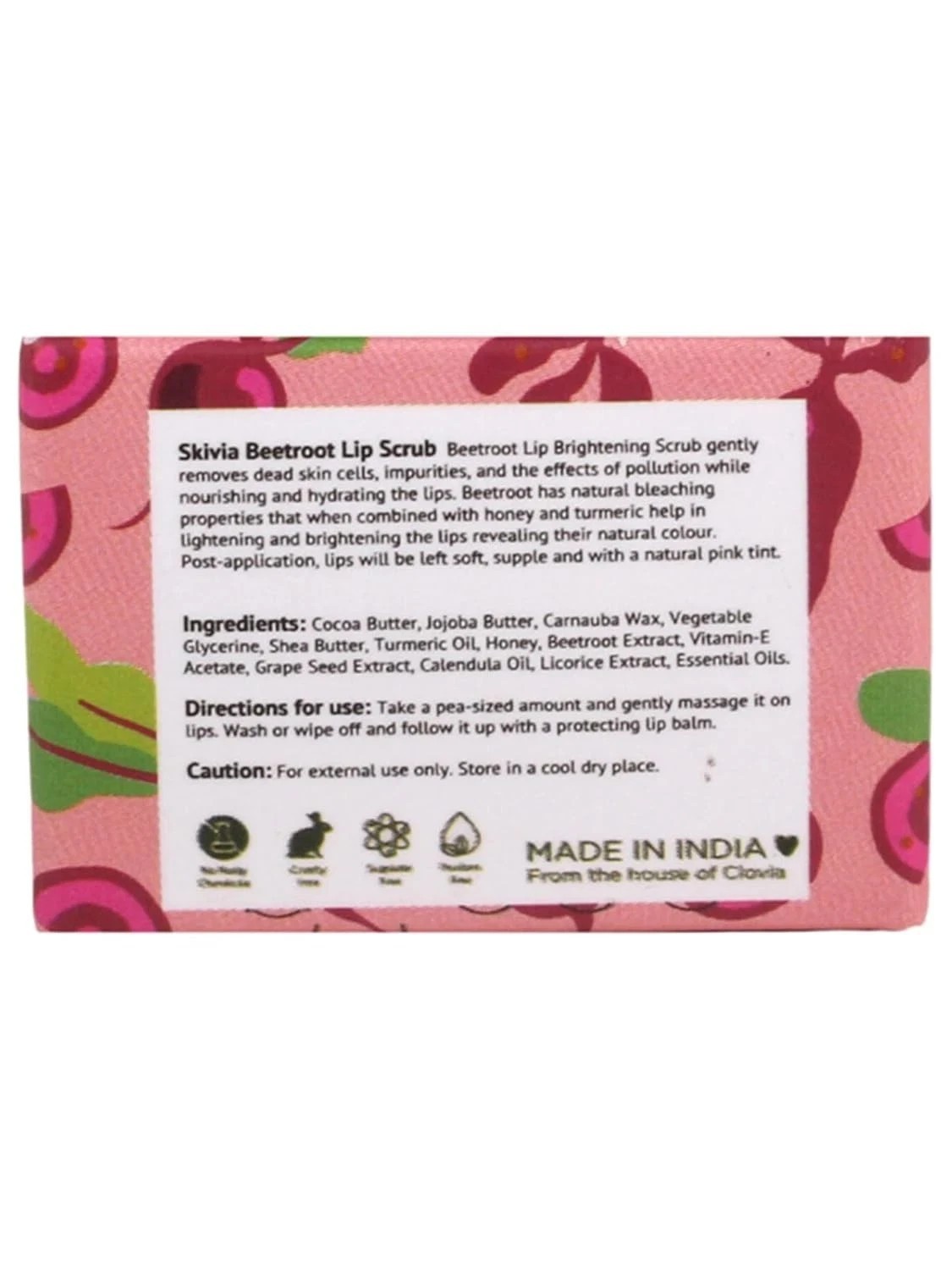 Skivia Beetroot Lip Brightening Scrub 12gm