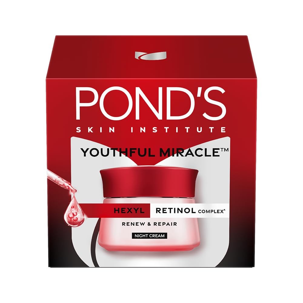 POND’S Youthful Miracle Hexyl Retinol Complex, Renew & Repair Night Cream 50gm