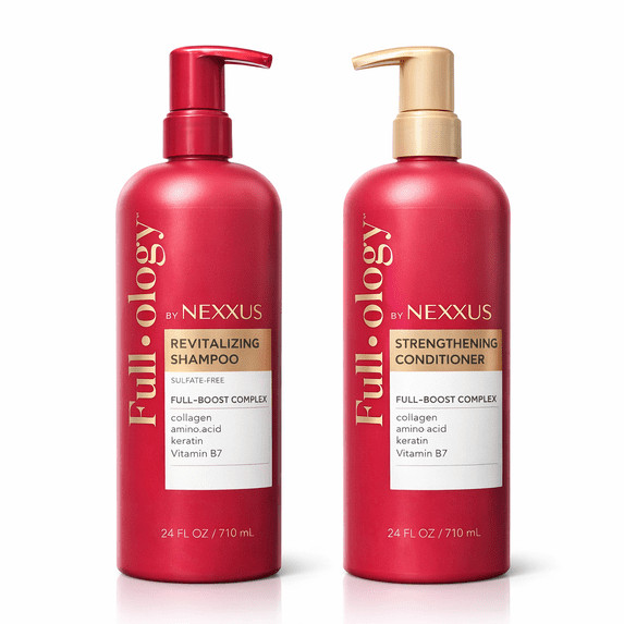 Nexxus Full-ology Shampoo Conditioner Set 24 oz Each Strengthening Care