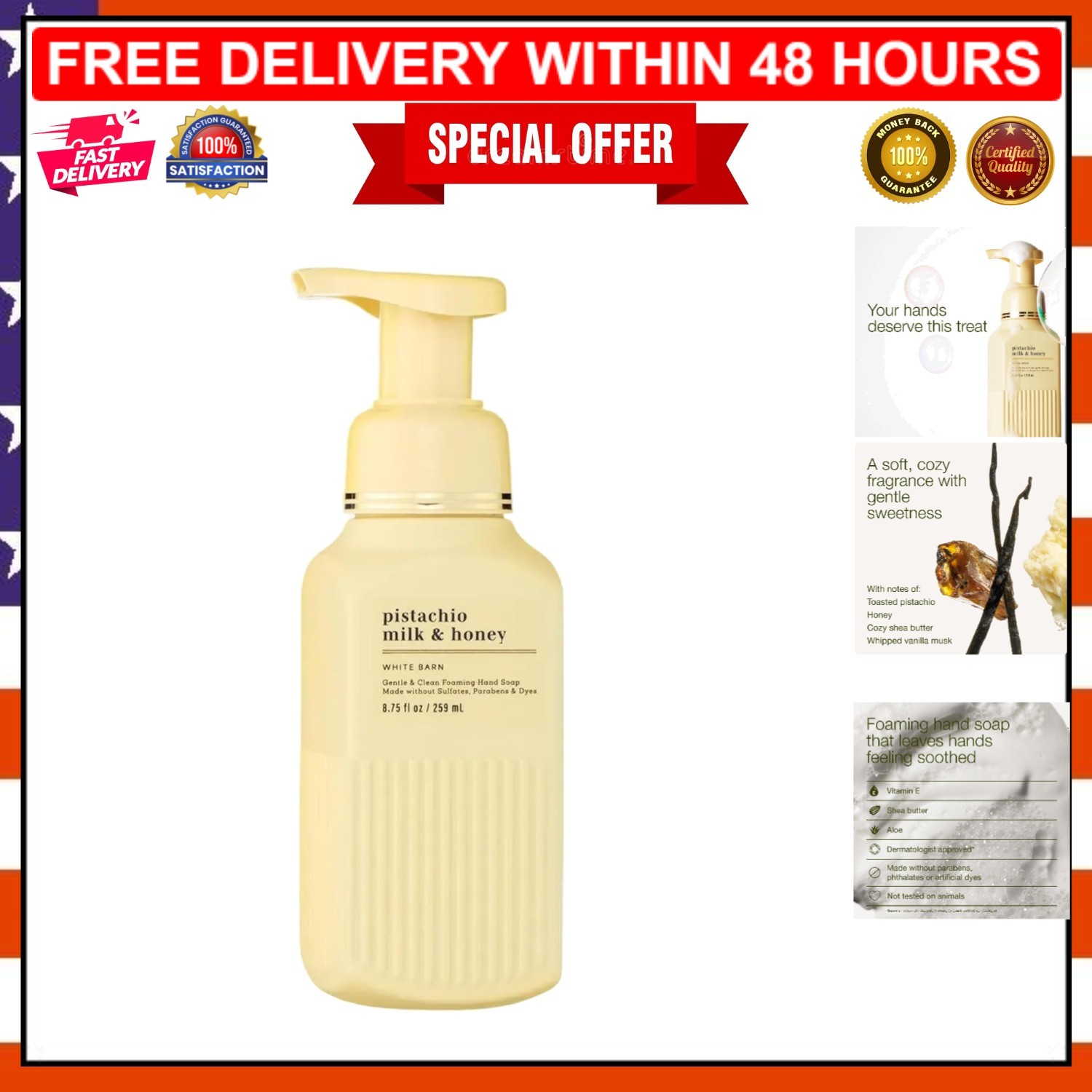 Nourishing Foaming Hand Soap – Pistachio Milk & Honey – Formula, 8.75 oz