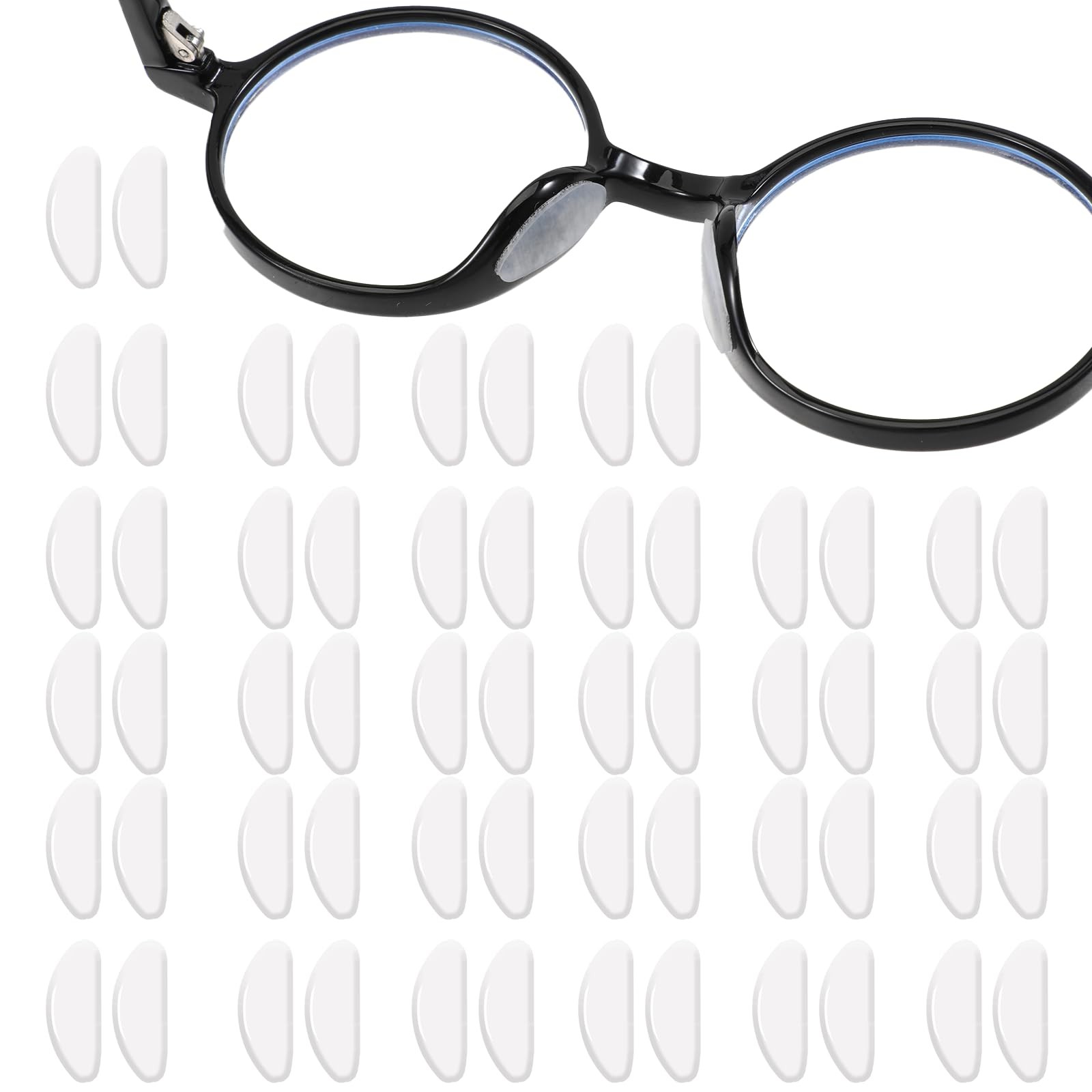 30 Pairs Clear Eyeglasses Nose Pads Anti-Slip Soft Glasses Transparent