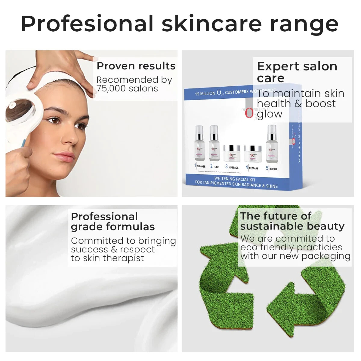 O3+ Whitening Facial Kit for Tan-Pigmented Skin 150g Brightening&Lightening Skin