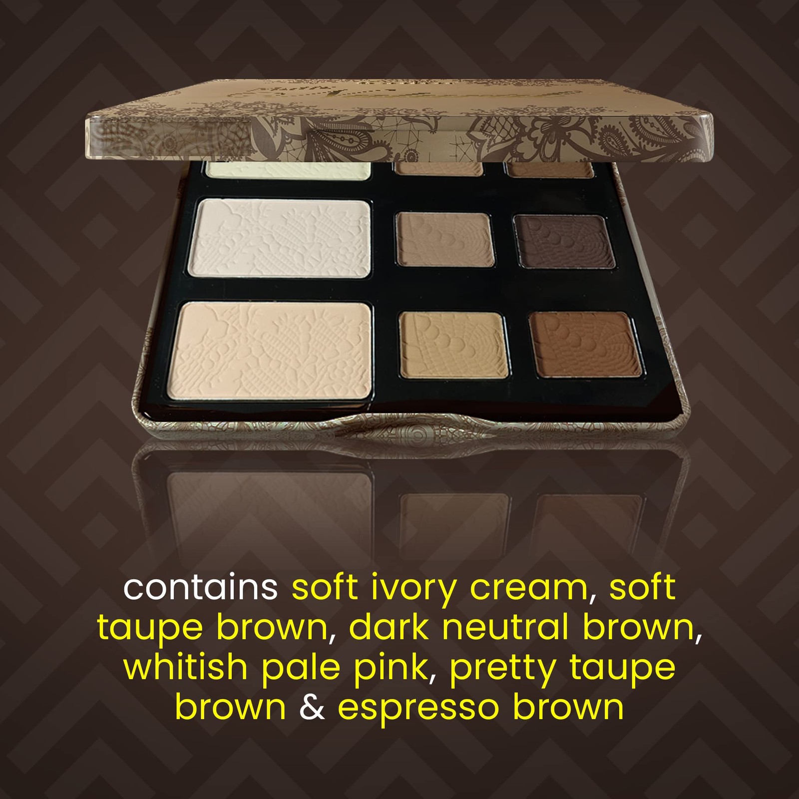 Cosmetics – Matte Natural, 9-Color Eyeshadow Palette Matte Finish, Highly Pigmen