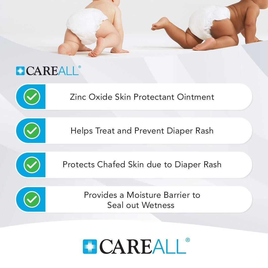 3 Pack CareAll Zinc Oxide 20% Ointment – 2 oz. Skin Protectant Diaper Rash Care.