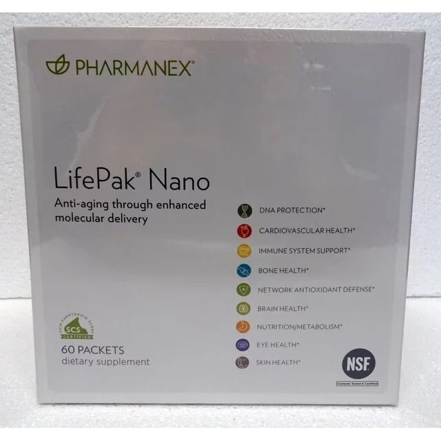 Nu Skin NuSkin Pharmanex Lifepak Nano Anti-Aging 60 packets NEW SEALED 01/2027