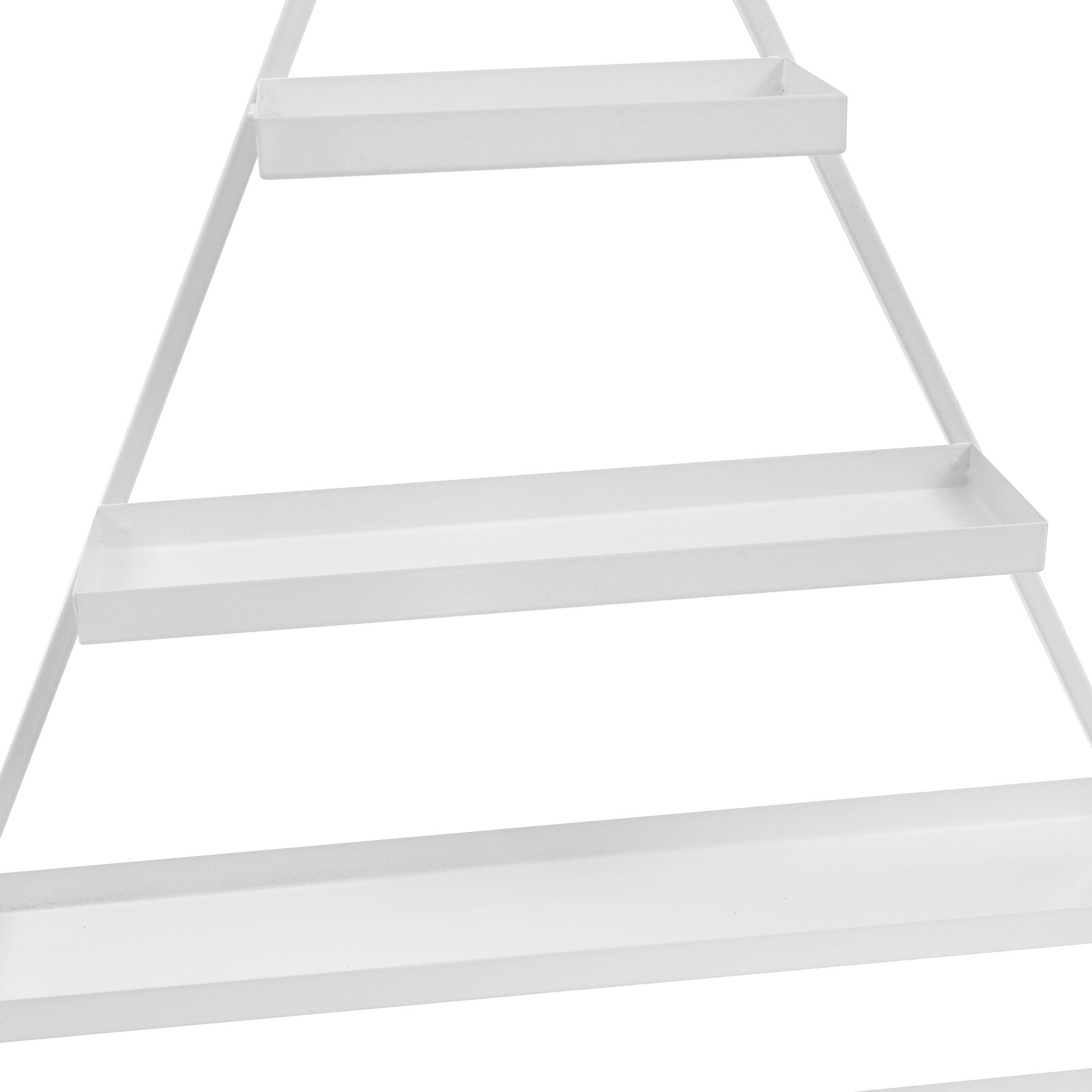 5 Tier Wall-Mounted Metal Nail Polish Display Rack Triangular Floating Shelves