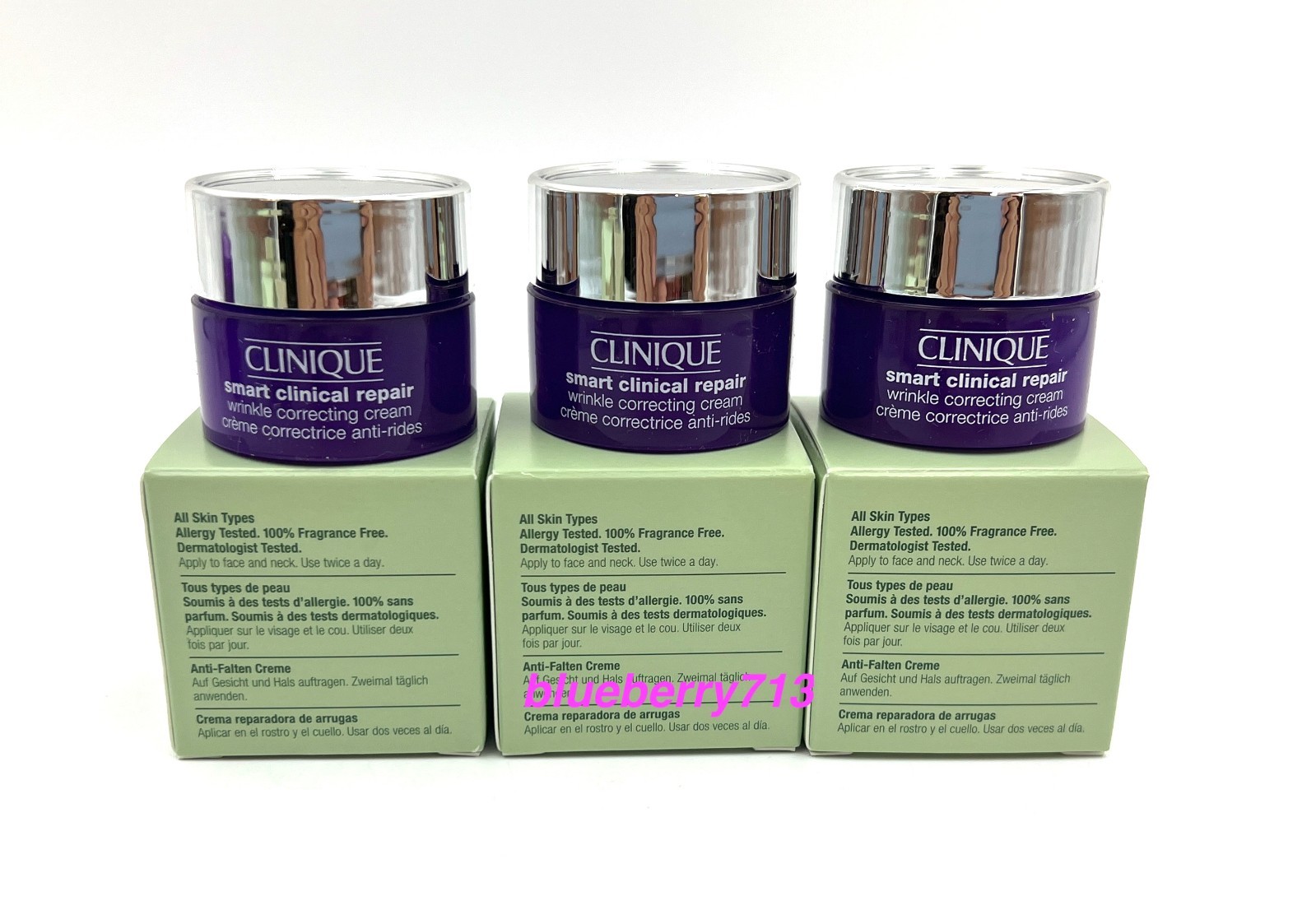3 x Clinique Smart Clinical Repair Wrinkle Correcting Cream 5ml Each