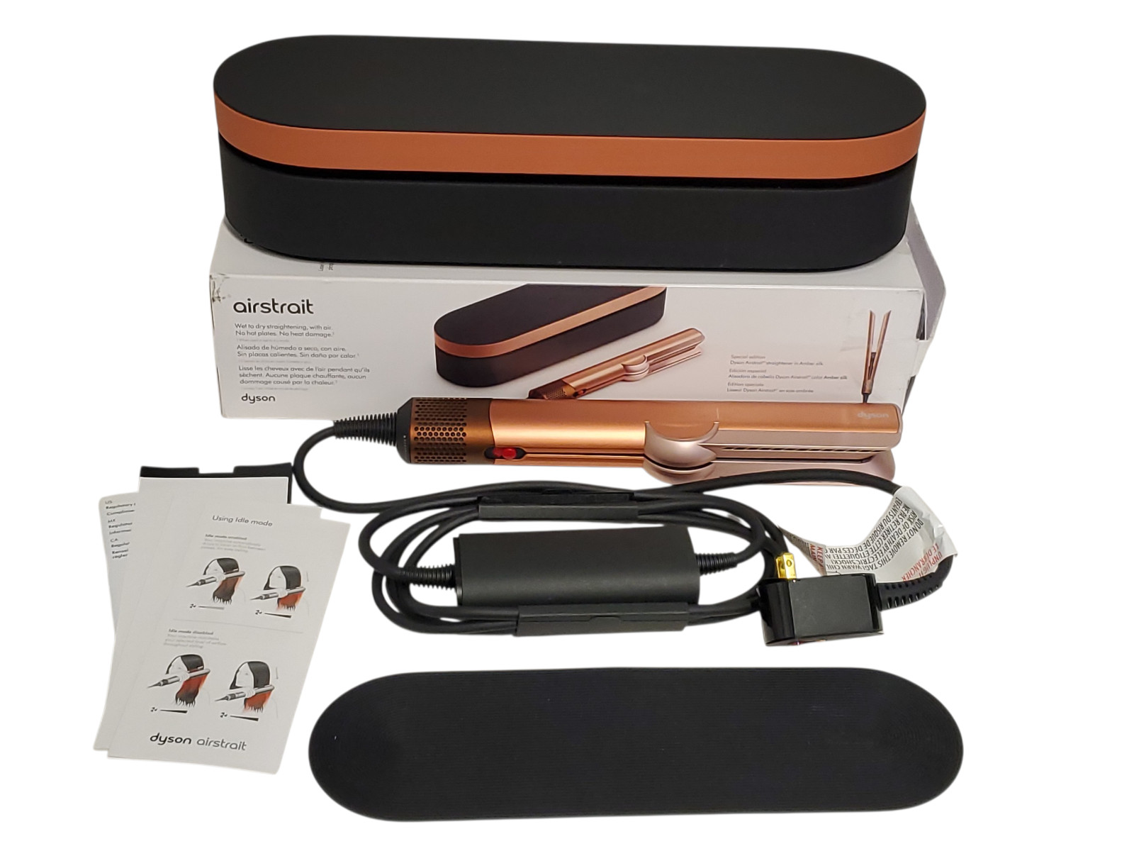 Dyson Airstrait Wet to Dry All Hair Straightener, No Heat Damage Amber Silk