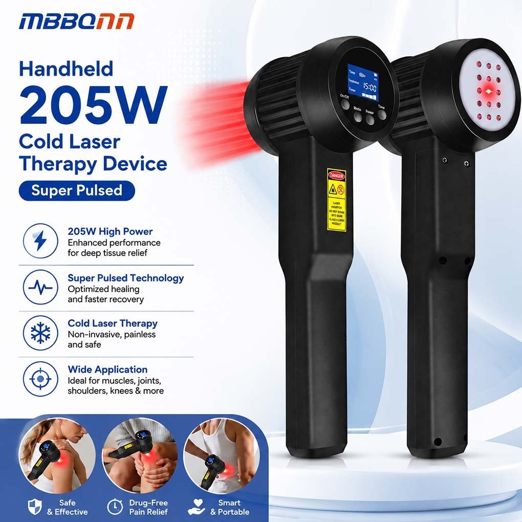 205W Handheld Cold Laser Therapy Device Super Pulsed for Deep Tissue Arthritis