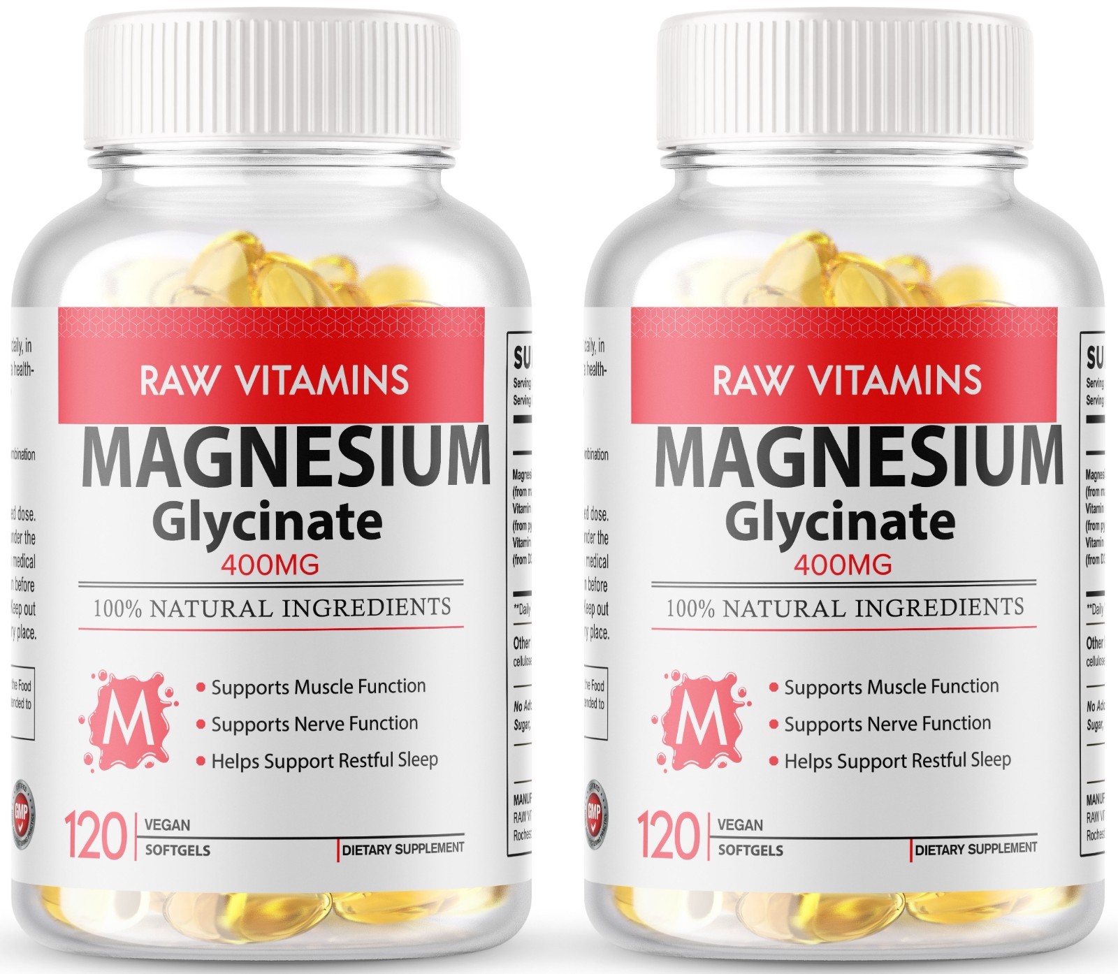 Magnesium Glycinate 400mg – 240 Softgels For Sleep Stress Relief Support Bone