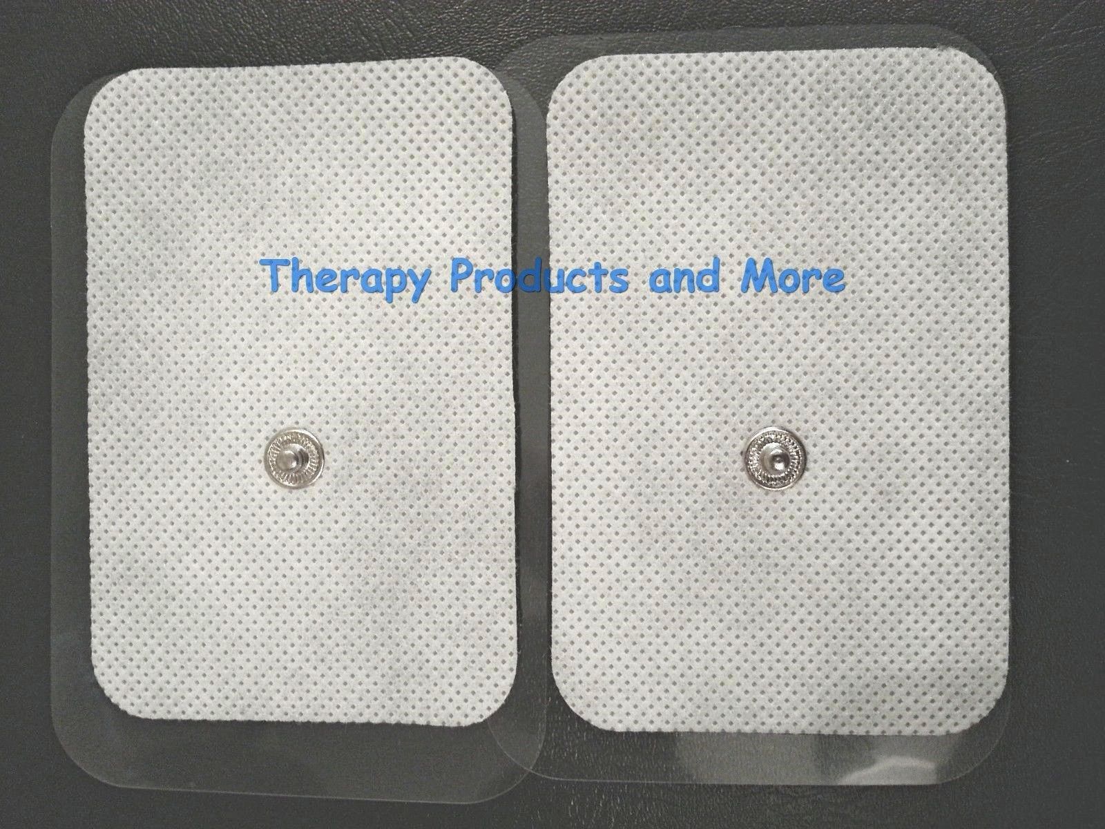XL WIDE REPLACEMENT MASSAGE PADS (8) (9X6CM) FOR AURAWAVE DIGITAL MASSAGER TENS