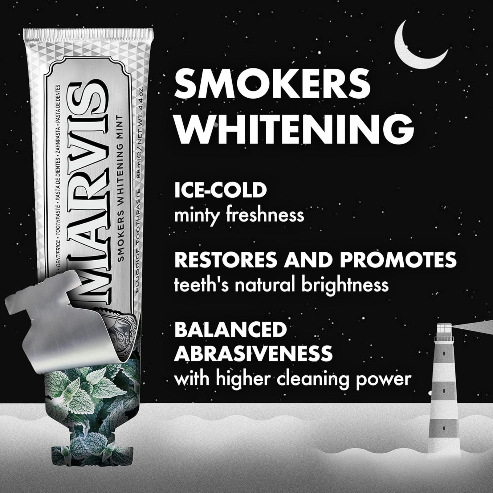 Marvis Toothpaste Whitening Mint, Licorice Sinuous Lily Vegan Cruelty-Free 85 ml