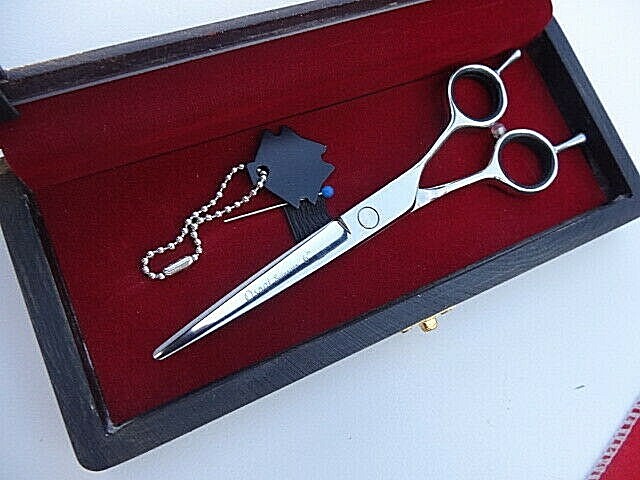 MONEY BACK Warranty_6″ Hairdressing scissors VIP COBALT FLAT ADJUSTABLE SCREW