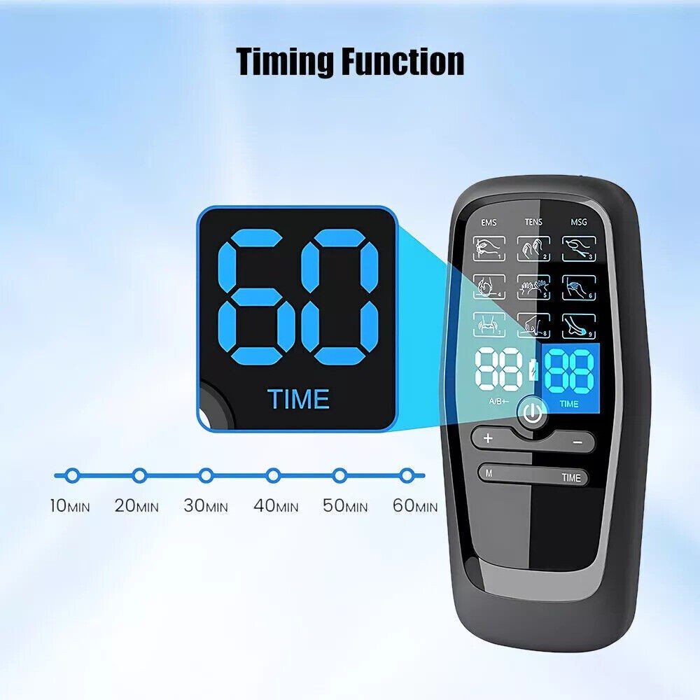 27 Modes Tens Unit Muscle Therapy Pain Relief Stimulator Machine Pulse Massager~