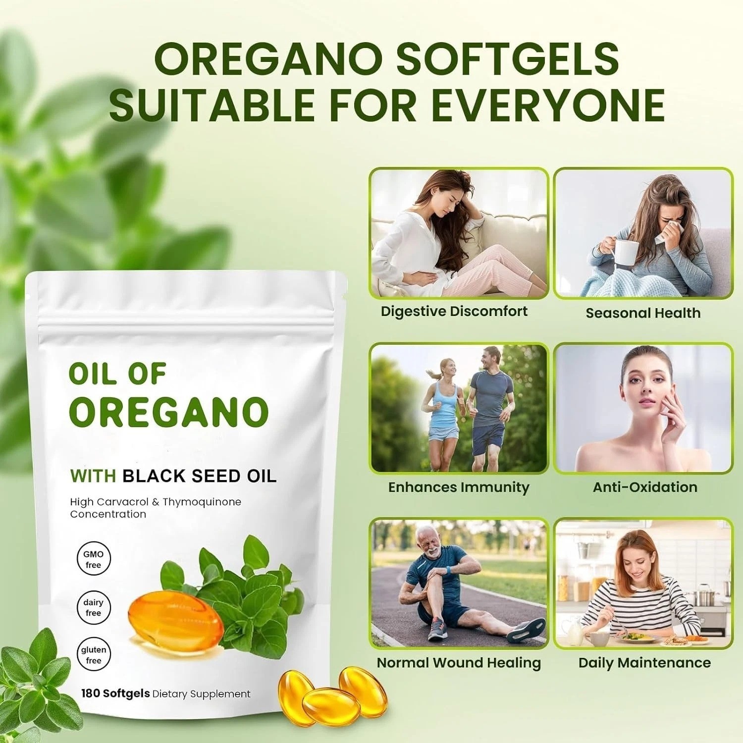 Resilia Oil Of Oregano With Black Seed Oil 6,000MG