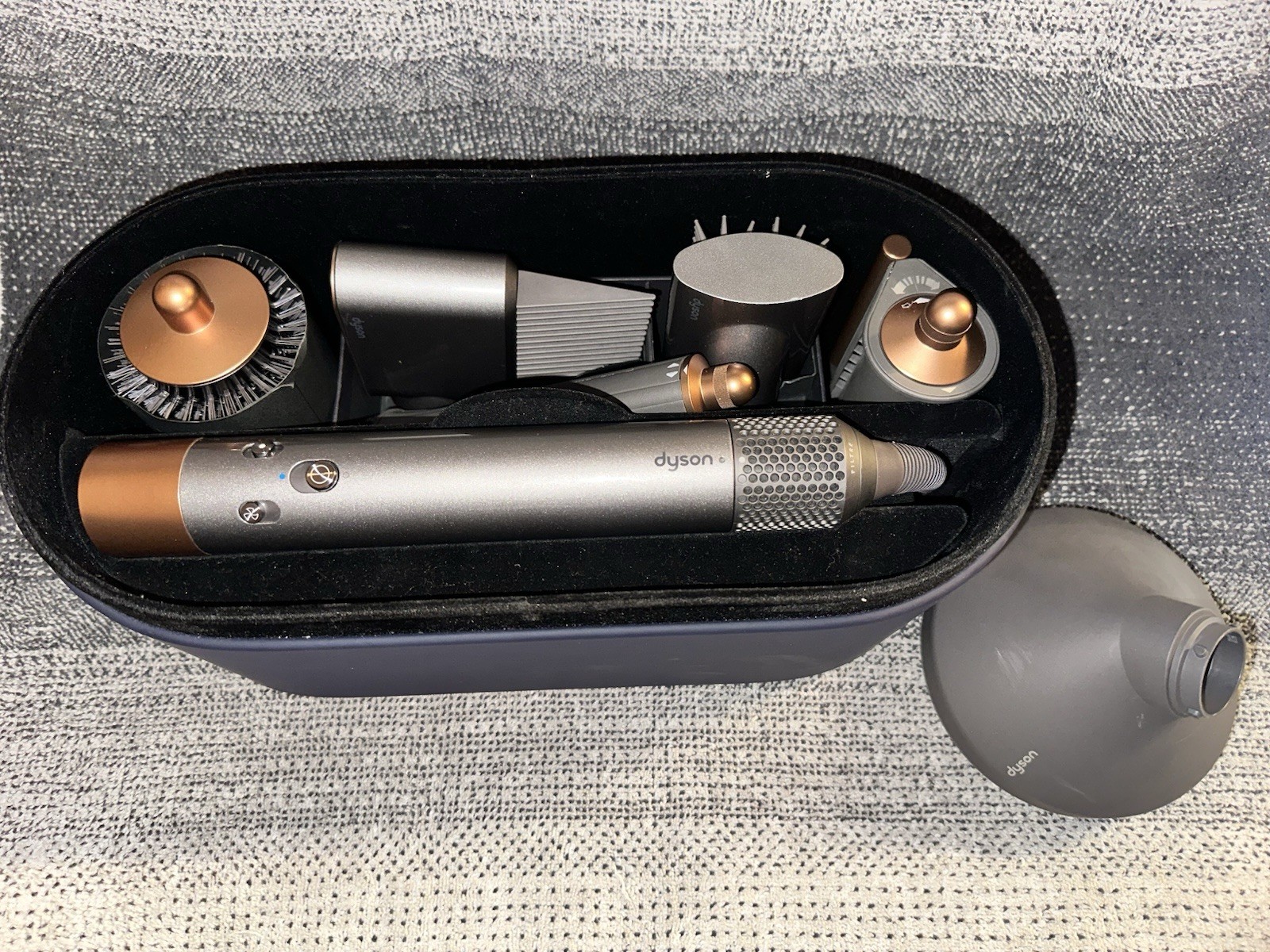 Dyson Airwrap Multi Styler Gray Copper 1.2/1.6in Barrels Attachments