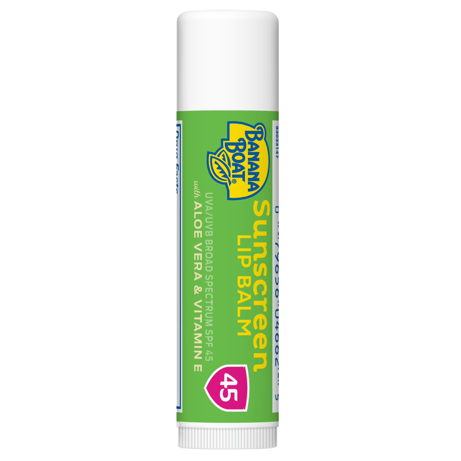 6 Tubes Banana Boat Aloe Vera With Vitamin E Sunscreen Lip Balm Spf 45 .15Oz Ea