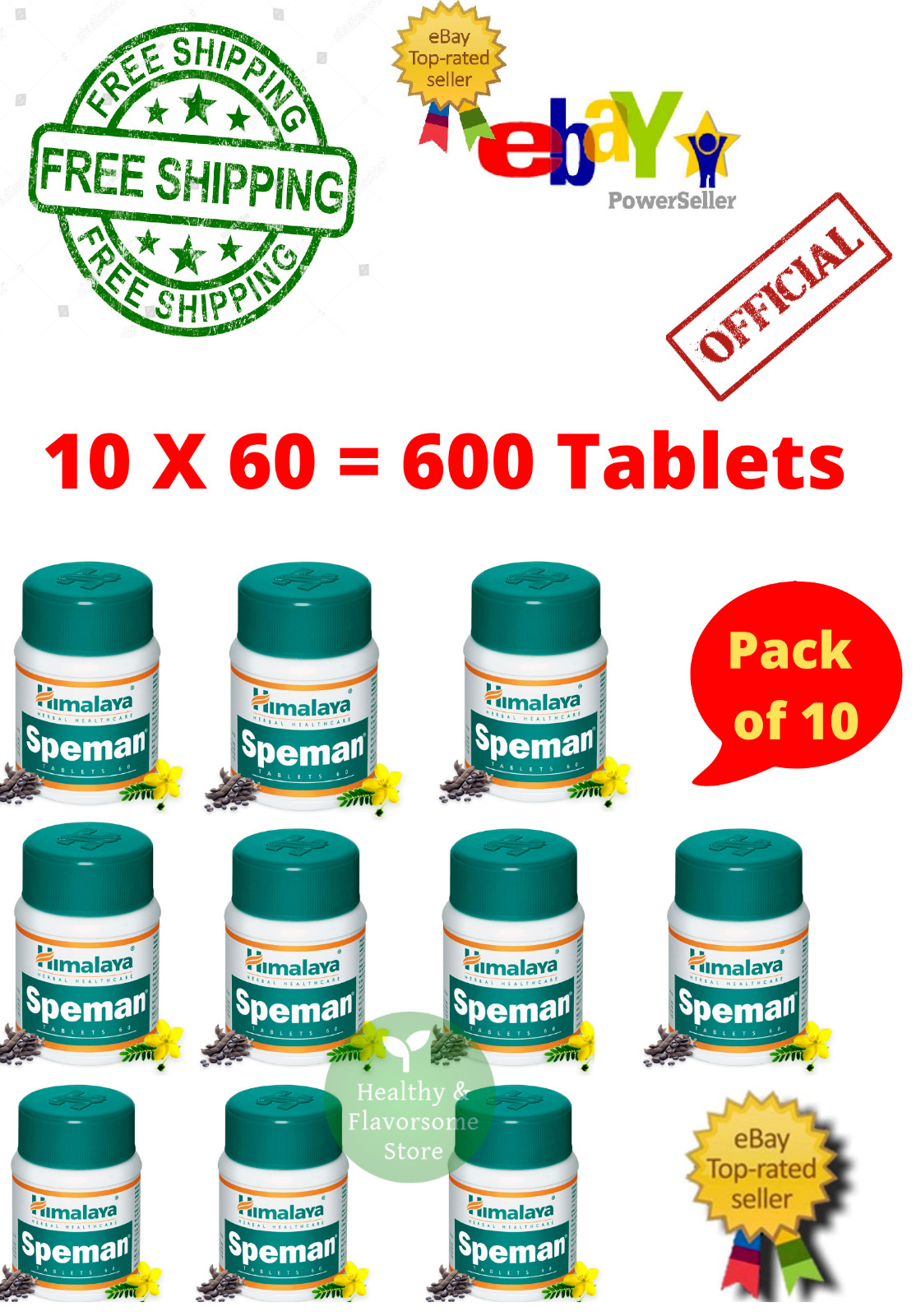 10 x SPEMAN Tabs Himalaya Men SEX Contains Gokshura Kapikachhu FREE SHIP 2026
