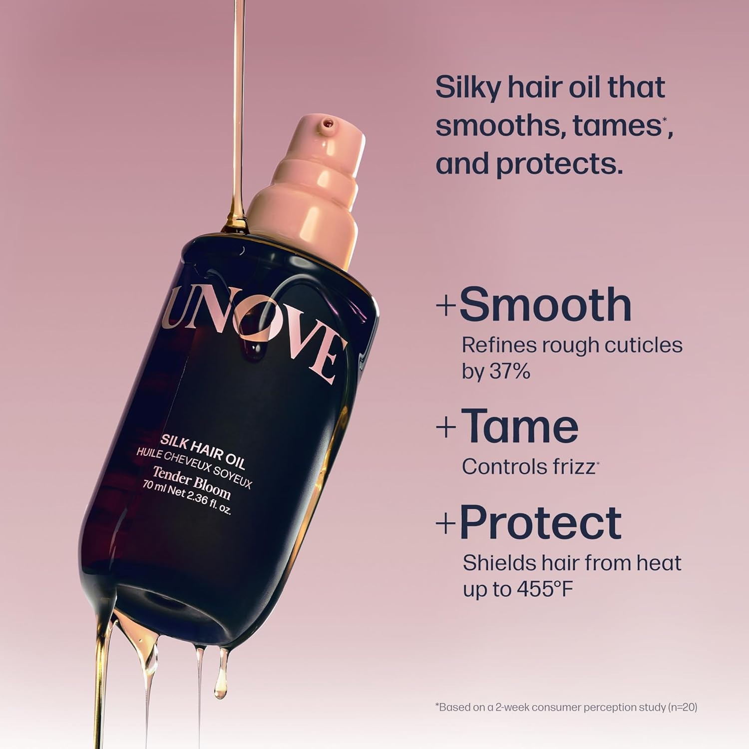 UNOVE Silk Oil Essence Hair Serum Nourishing Hair Oil for Dry, Frizzy Hair 70ml