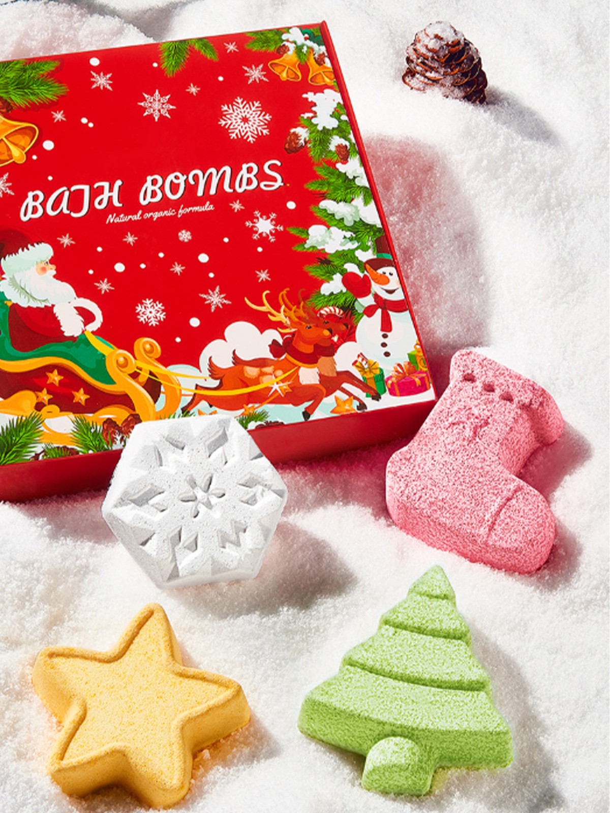 1Set 4PCS Bath Salt Ball Bubble Bath Bath Bombs For All Skin Types Scented