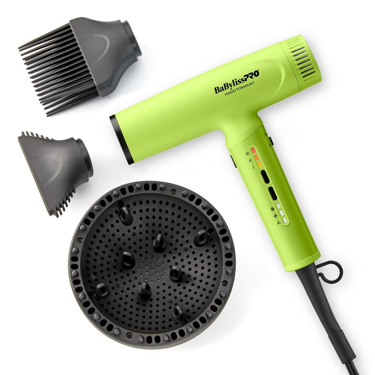 BaBylissPRO Nano Titanium Neon Yellow Light Ionic High-Speed Dryer | BNTC9200NY